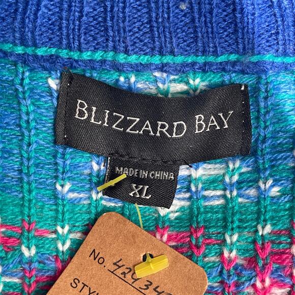 Blizzard Bay Magical Rainbow Unicorn Ugly Christmas Sweater Size XL - Picture 4 of 5